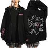KASENFASHION Harajuku Streetwear Unisex Harajuku Felpa con cappuccio stile Y2K - Dolce BangChan Lee Know Changbin Hyunjin Han Felix Seungmin I.N Print Unisex Harajuku Streetwear Zip Hoodie, Nero , S
