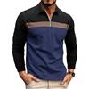 Ryehack Polo Uomo 1/4 Zip Casual Top Manica Lunga Maglietta Raglan Cotone Camicia Golf Regular Fit S-3XL