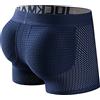 JOCKMAIL Boxer da uomo boxer intimo traspirante uomo imbottito intimo boxer intimo uomo, blu navy, L