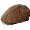 Eoslya Berretto piatto da uomo, cappellino da uomo, 8 pannelli, regolabile, in cotone, classico anni '20, Gatsby Peaky, Newsboy, cappellini piatti Baker Boy, cappelli da uomo, vintage, per guida,