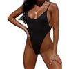 BKEPDY Costume Intero Donna con Scollo a U Sexy Costumi da Bagno con Spalline Regolabili Costumi da Bagno Interi Monokini con Controllo della Pancia Swimwear Mare