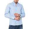 RED BRIDGE Camicia a Righe da Uomo in Cotone a Maniche Lunghe Celeste XL