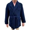 SGARLATA HOME Vestaglia corta da Uomo in Pile collo a Scialle Classico art. Giacomo (Blu,XXL)