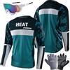 HEATPOWEOK Magliette da Ciclismo da Uomo, T-Shirtlungo, Top Abbigliamento Maglie da Ciclismo,Camicia da Mountain Bike/MTB, T-Shirt da Corsa Motocross BMX, Asciugatura Rapida (Style-4,6XL)