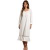 Nanxson Camicia da Donna Manica Lunghe Cotone Camicie Sexy Pizzo Vintage | Cotone Manica Lunghe,Indumenti da Notte,Vittoriano Vintage Bianco Sexy Pizzo Camicie,Pigiama Inverno Scollo a V Vestaglia