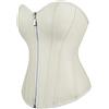 Hengzhifeng Corsetto in Pelle Donna Bustino Corsetti Gotico Donna (EUR 38-40,Beige)