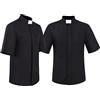Generico Camicia Prete a Maniche Corte da Uomo Clergyman con Colletto Sacerdote per Unisex