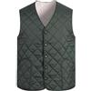 HUIANGLIYG Smanicato Uomo,Gilet Invernale In Pile Caldo Da Uomo, Stile Casual, Senza Maniche, Con Scollo A V E Bottoni, Leggero, Imbottito E Trapuntato A Rombi, Con Tasche