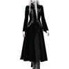 VPQILH Abito Gotico Donna di Velluto, Costume Halloween Donna Vintage Vestito con Cerniera e Ricamo Abiti, Medievale Lungo Vittoriana Palazzo Abito Principessa Vestiti Halloween Rinascimento Abiti Cerimonia