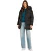 Tommy Jeans Donna Piumino Midi Puffer con Cappuccio, Nero (Black), XXS