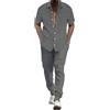 Generico Tute Estive Uomo Leggeri Fitness Completi Sportivo 2 Pezzi Con Tasca Tinta unita Casual Comodi Camicia E Pantaloni Allenamento Spiaggia Set Jogging Maniche Corte Set