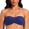 MELENECA Donna Minimizer Reggiseno Senza Spalline Invisibile con Ferretto Senza Imbottito Blu 6D