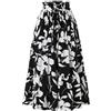 Generico Gonna Lunga Donna Estiva Linea A Stampa Floreale Elastico in Vita - Abbigliamento Donna Estivo Gonna Moda Semplice Vintage Caratteristico, Gonne Casual Vacanze Spiaggia