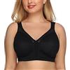 DotVol Reggiseno Base in Pizzo e Taglia Grossa Coppa Completa Non Schiuma Reggiseno Senza Fili Nero 2E
