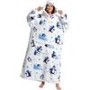 LATH.PIN Felpa Coperta con Cappuccio Unisex Coperta Indossabile da Divano Wearable Blanket Sweatershirt Plaid Caldo con Maniche Tasca Oversize Taglie Forti