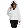 ZhuiKun Donna Casuale Cappotto in Pelliccia Sintetica con cerniera Giacca Invernali con Cappuccio Cappotti Caldo
