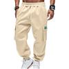 OLIPHEE Pantaloni Cargo Uomo con Tasche e Coulisse Elastico in Vita Casual Pantaloni Pile Uomo Invernali Sportiva Jogging Fitness Tuta Ginnastica Outdoor Sweatpants Men Autunno