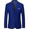 Generic Blazer Casual da Uomo, Giacca Sportiva a Due Bottoni, Giacca Leggera in Maglia per Lavoro, Blu Reale, Taglia XX-Large