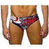 Turbo Unisex - Adulto Maon Flag Costume a Slip da Bambino, Rouge/Marin, L
