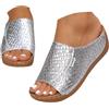 Generico Pantofole Donna Estive, Ciabatte Donna Estive Ortopediche Sandali Pelle Anatomiche Eleganti, Zeppa Antiscivolo Supporto Arco per Casa e Spiaggia Scarpe Trekking Pantofole39