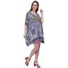 Miss Lavish London Donne Caftano Tunica Kimono Stile Plus Size Abito per Loungewear Vacanze Pigiameria & Ogni Giorno Copertura Top #123, 158-nero, 56/60 IT