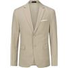 Allthemen Blazer da Uomo in Tinta Unita con 2 Bottoni Giacca da Abito da Lavoro Formale Blazer Bussiness da Cena per Matrimonio Beige S