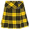 Tartanista Gonna Mini Kilt Billie Scozzese da Donna 42 cm con Cinghie in Pelle con Fibbia, 40