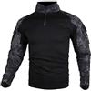 zuoxiangru T-Shirt Tattica Uomo | Maglia Combat Tessuto ripstop traspirante ed elastico, adatto per airsoft, caccia, escursionismo e attività outdoor