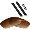 BlazerBuck Lenti di ricambio polarizzate anti-sale e kit calze per giacca Oakley Jawbone Racing, marrone sfumato