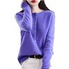 Youllyuu Maglione Cardigan Girocollo in Lana 100% Cappotto Maglione in Cashmere Maglione Sottile Lavorato a Maglia Tinta Unita Blue M