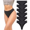 READY TO LOVE Perizoma Vita Alta Donna String Tanga Donna Slip Donna Senza Cuciture Morbido E Confortevole Mutande Donna 6 pacchi