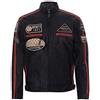 Infinity Leather Giacca da Motociclista da Uomo Corsa in Nappa Nera