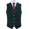 Hamilton Kilts Gilet in tartan con bottoni a forma di cardo, gilet tradizionale scozzese delle Highland, abito da festa, abito da sposa
