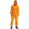 Raenseen Uomo Tuta Impermeabile Tuta Antipioggia Impermeabile Giacca Pioggia Riflettente Da Lavoro Con Cerniera Maniche Lunghe Cappuccio Abbigliamento Da Lavoro Giallo XL