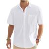 J.Ver Camicia da Smoking da Uomo con Polsino Francese Gemelli in Metallo Formale Camicia da Lavoro con Pieghe Frontali per Ballo di fine Anno e Festa di Nozze