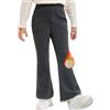 zffriction Leggings Termici per Ragazze Fleece Felpati Invernali Foderati in Pile Pantaloni Lunghi Leggings (IT, Numero, 130, Regular, Grigio)