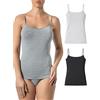 Risalti Canotta Donna Spalla Stretta Bamboo Senza Cuciture 2 pz