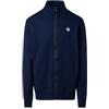 NORTH SAILS Felpa Uomo in Cotone Organico con Zip e Patch Logo