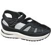 Generisch Sandali estivi da donna, comodi, da donna, con tacco, con cinturino a croce, sandali sportivi, sportivi, con zeppa, sandali sportivi, Nero , 38