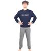 Navigare Pigiama Uomo Invernale Caldo Cotone Interlock (B2141342 Navy - TG XL