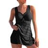 Xinlong Costume da Bagno Donna Curvy Pizzo Push Up Regolabile Spallina Due Pezzi Bikini Donna Mare Vita Alta per Spiaggia Vacanze Estate