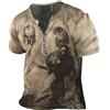 PRIOKNIKO Magliette Uomo T-Shirt da Uomo Oversize con Stampa 3D da Motocicletta in Finto Cotone Vintage,Ofsr-0042,L