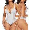 SHAPERIN Body Contenitivo Modellante con Reggiseno Donna Intimo Snellente Pancia Piatta Shapewear Bodysuit Senza Schienale Bianco M