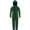 thepyjamafactory The PyjamaFactory, Pigiama intero in 100% cotone, motivo: scarpe e palloni da calcio Nero 9-10 Anni