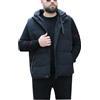 DAIHAN Uomo Leggero Gilet imbottito Taglie forti Giacca imbottita con Cappuccio Tinta unita Senza maniche Cappotto elegante Piumino Smanicato Ripiegabile con cerniera Nero 9XL