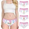 LittleForBig Set di 4 mutandine da donna in cotone morbido e comodo, slip hipster Oopsi, Colore: rosa., M