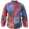 Gheri Little Kathmandu - Giacca patchwork hippie con stampa simboli, da uomo