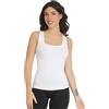 FGM04 Canotta a Spalla Larga Donna (XS-S, Bianco)