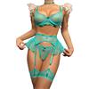 Generico Body Sexydonna Erotico Lingerie Donna Sexy Doll Biancheria intima sexy da 6 pezzi con catena in metallo con pizzo staccabile in piume tinta unita Sexy Lingerie Hot Erotico Lingerie (PK2, M)