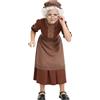 Generisch Costume da nonna per ragazza, vecchia signora costume con pizzo nonna, accessori per cosplay, abbigliamento coloniale, travestimento per carnevale